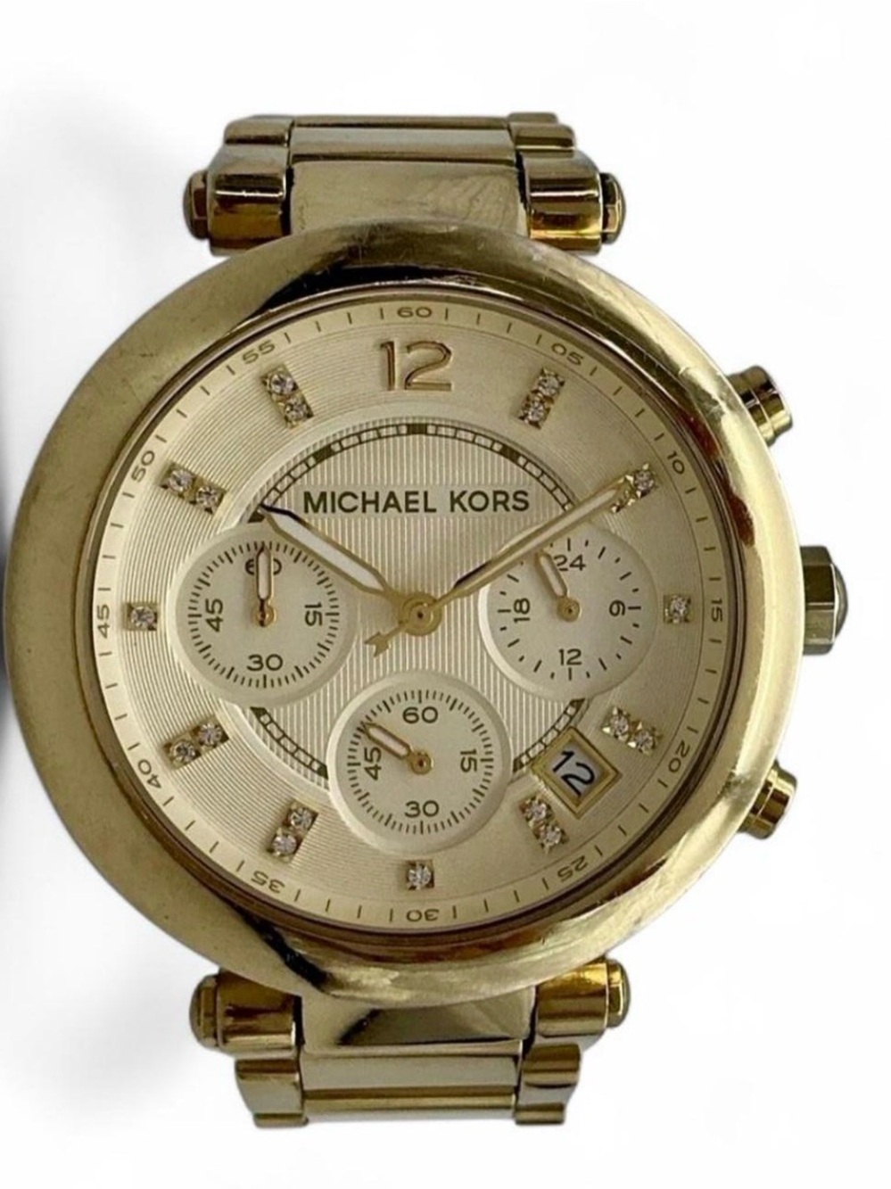 Michael Kors MK5276 Gold Tone Dial Gold Tone Stainless Chronograph Women's Watch